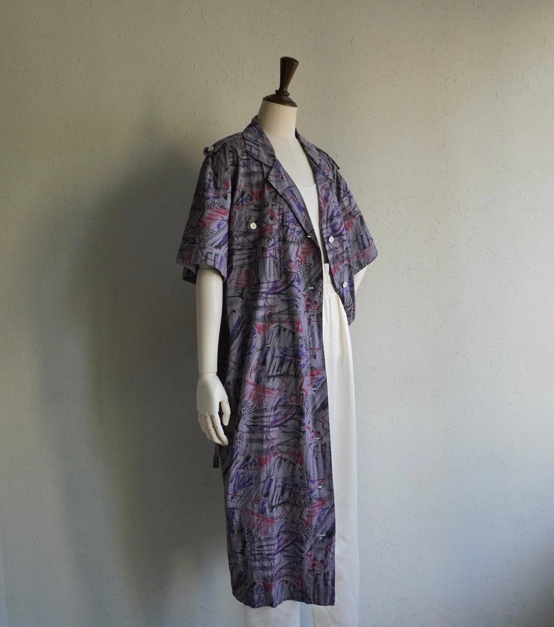 80s EURO Printed Dress