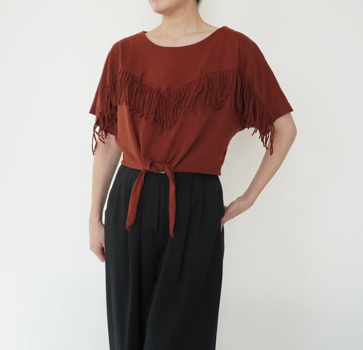 90s Fringe Design Top Made in USA
