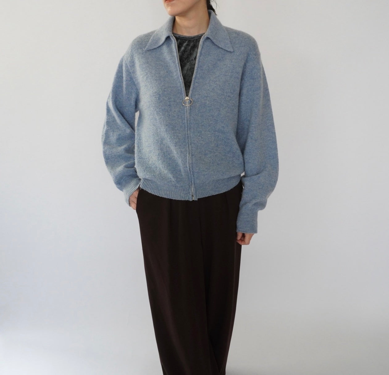 70s Ring Zip Knit