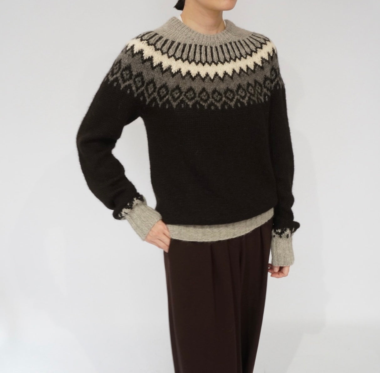 80s Hand Knitted in Peru Alpaca Wool Knit