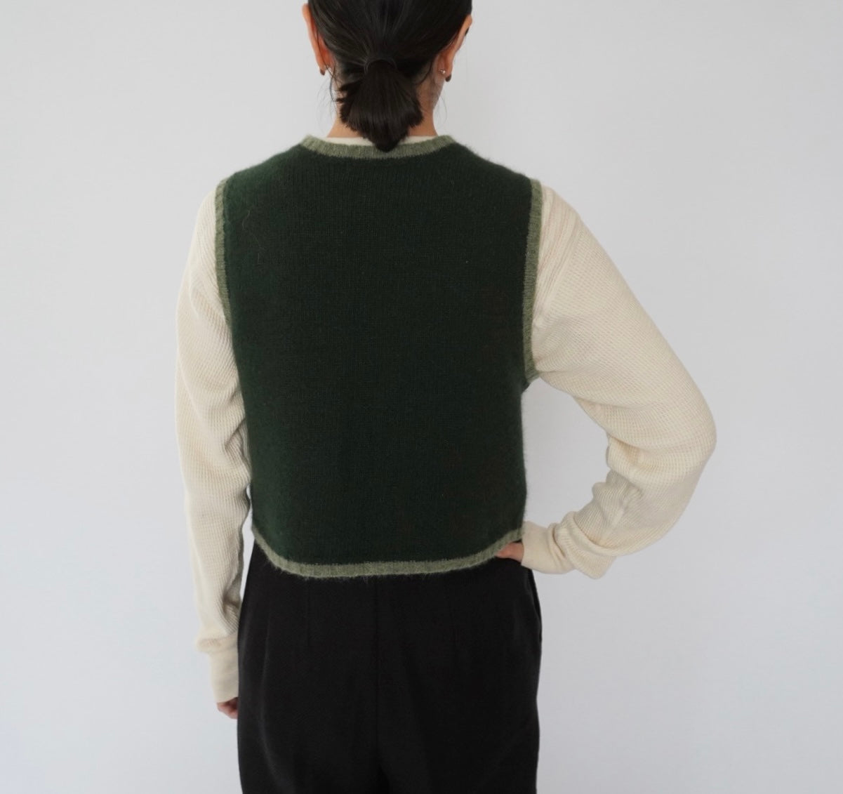 Green Knit Vest Made in Australia