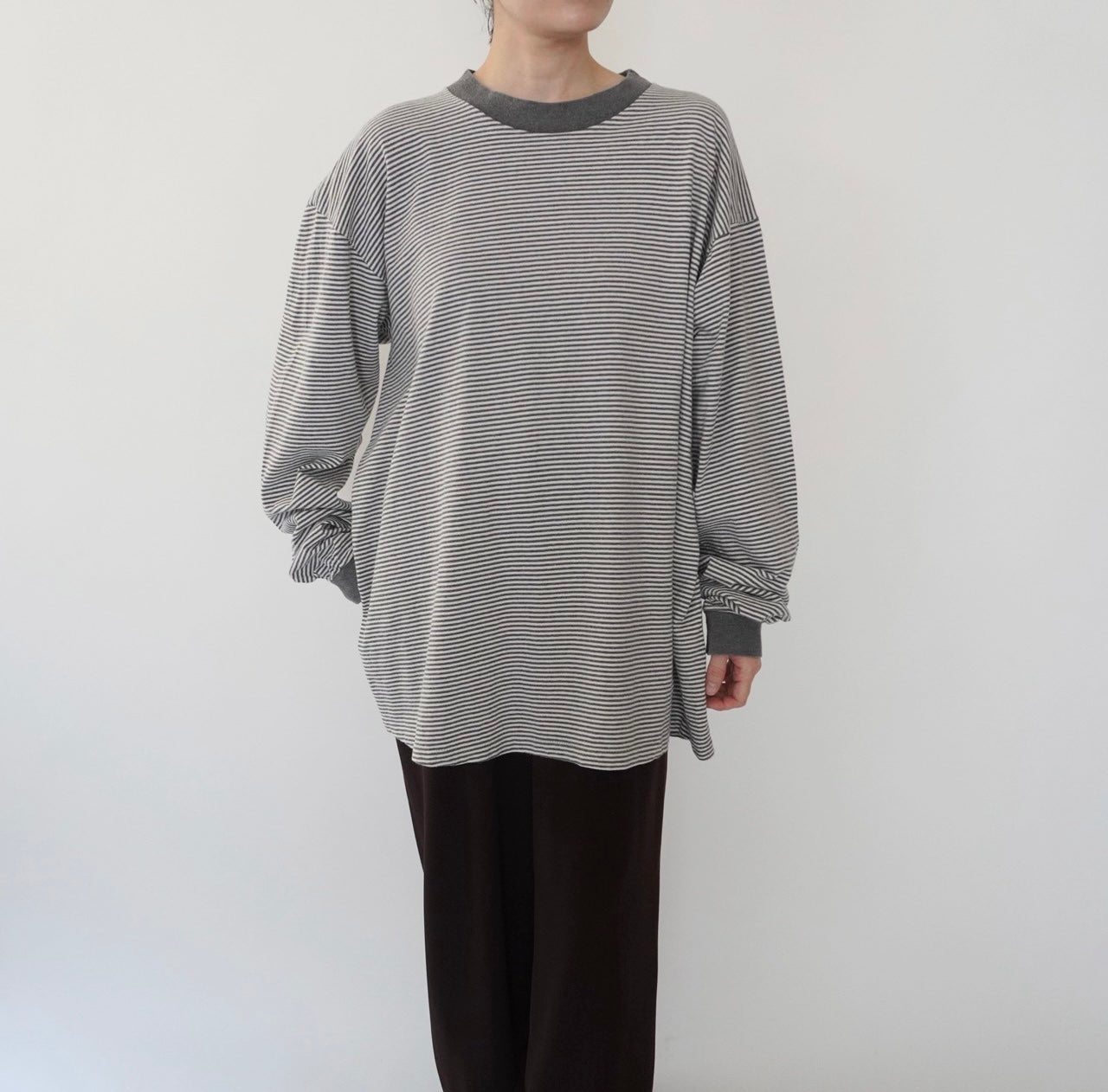 90s Striped Long Sleeves T-shirt Made in USA