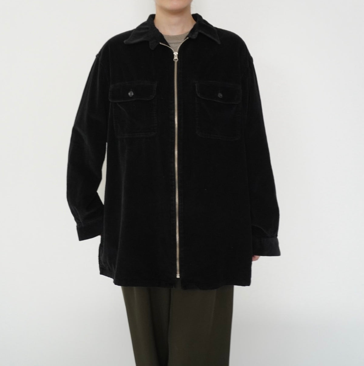 90s Zip Corduroy Shirt,Jacket