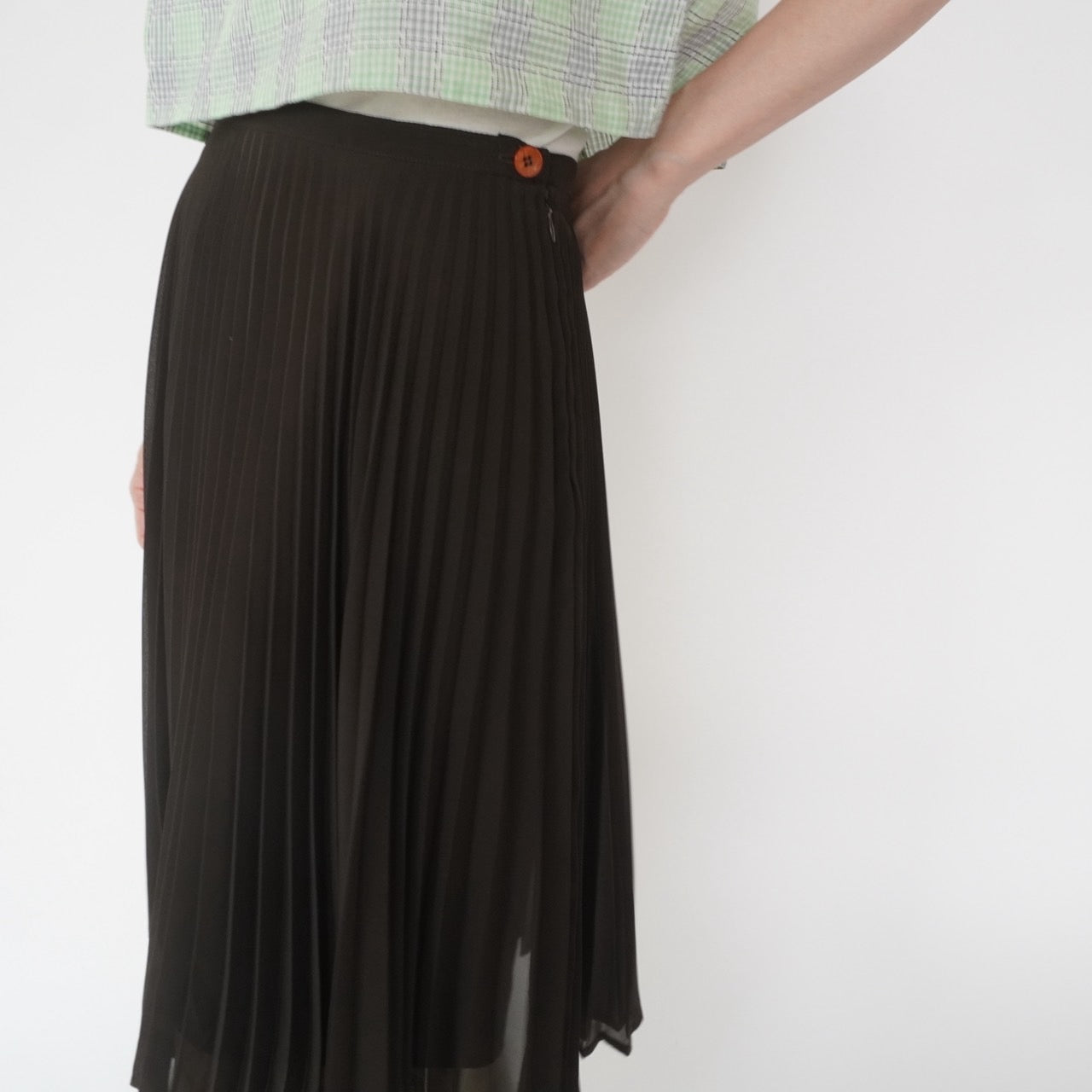 90s "BENETTON" Pleated Design Skirt Made in Italy