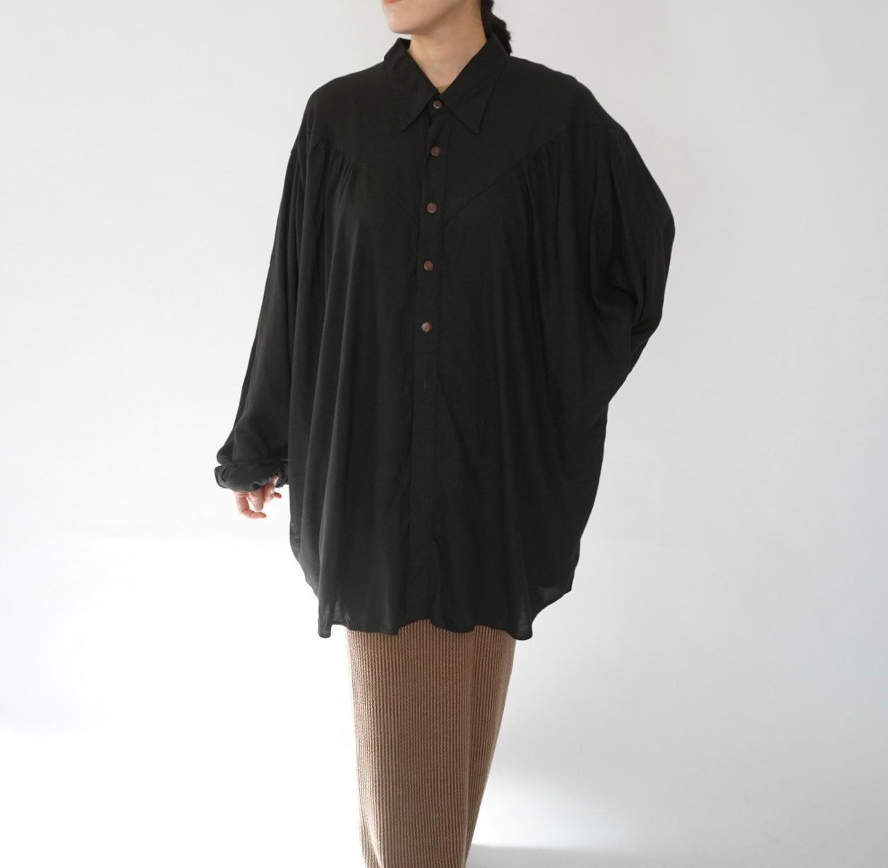 90s Black Oversized Shirt