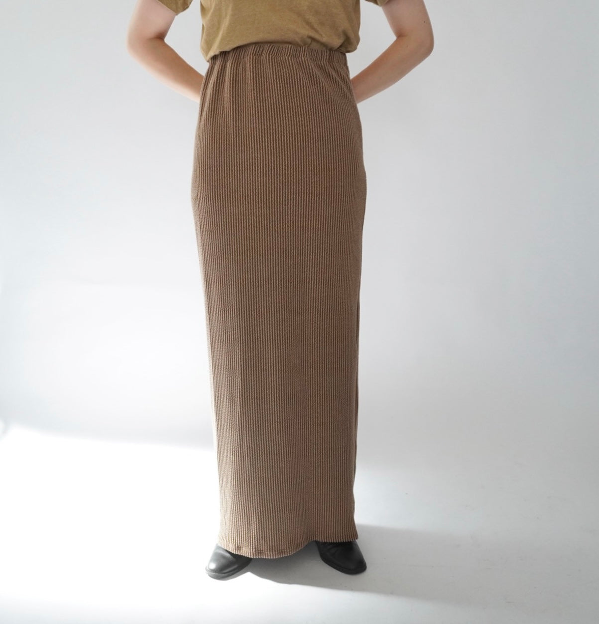 90s Ribbed Maxi Skirt