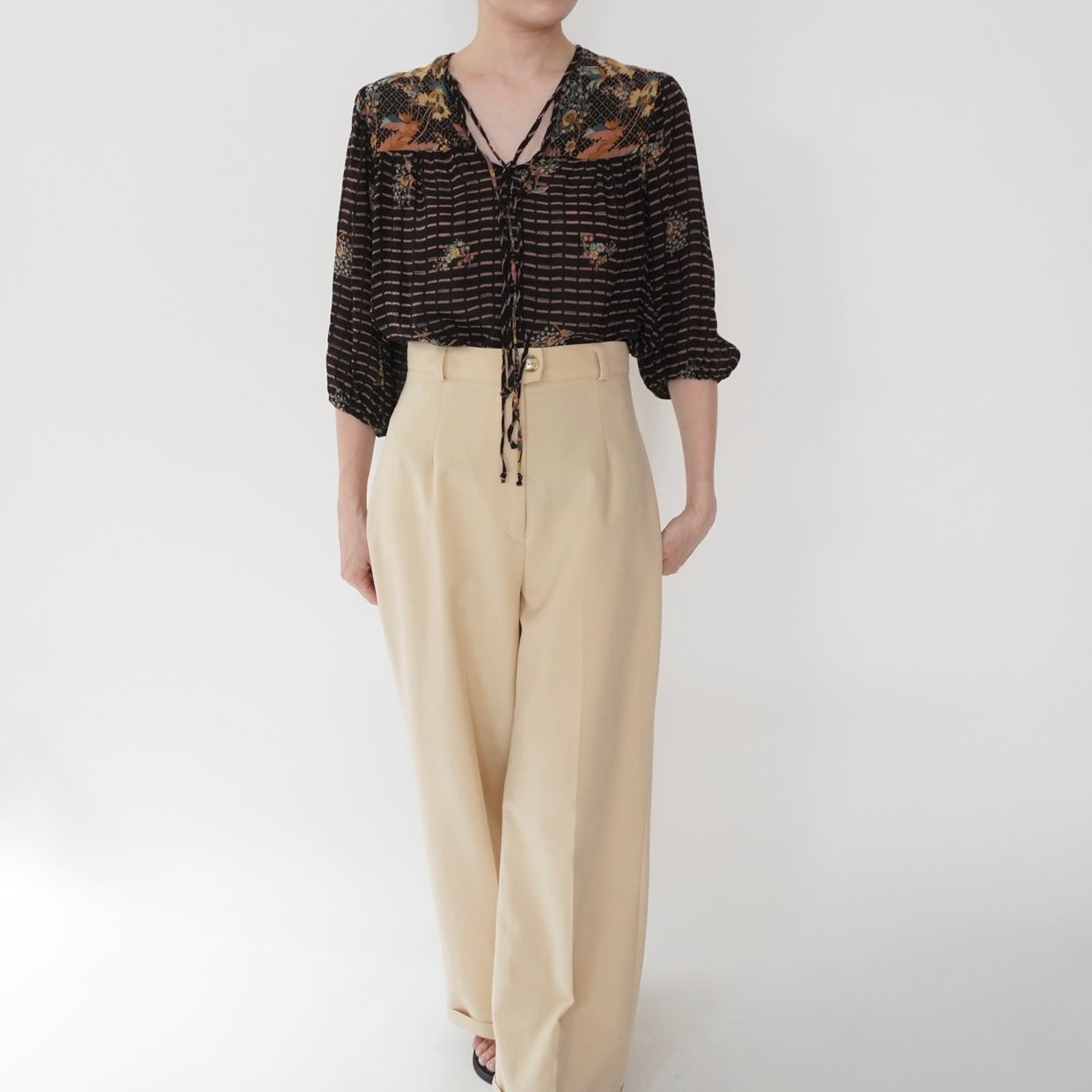 70s Printed Blouse