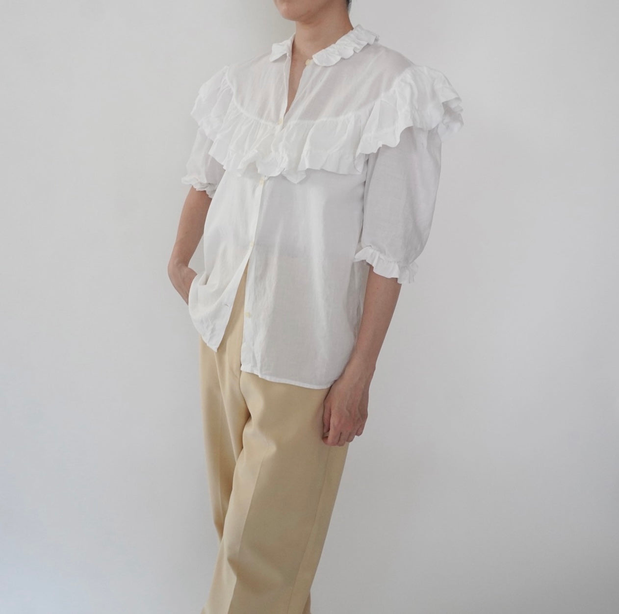80s Ruffle Blouse