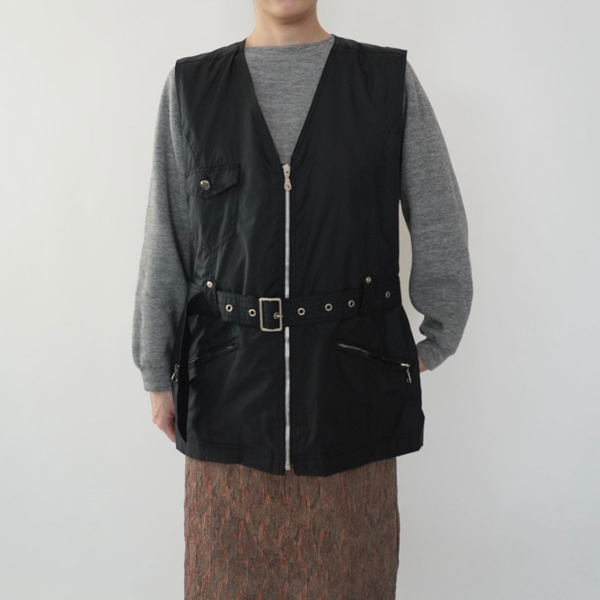 90s EURO Black Design Vest