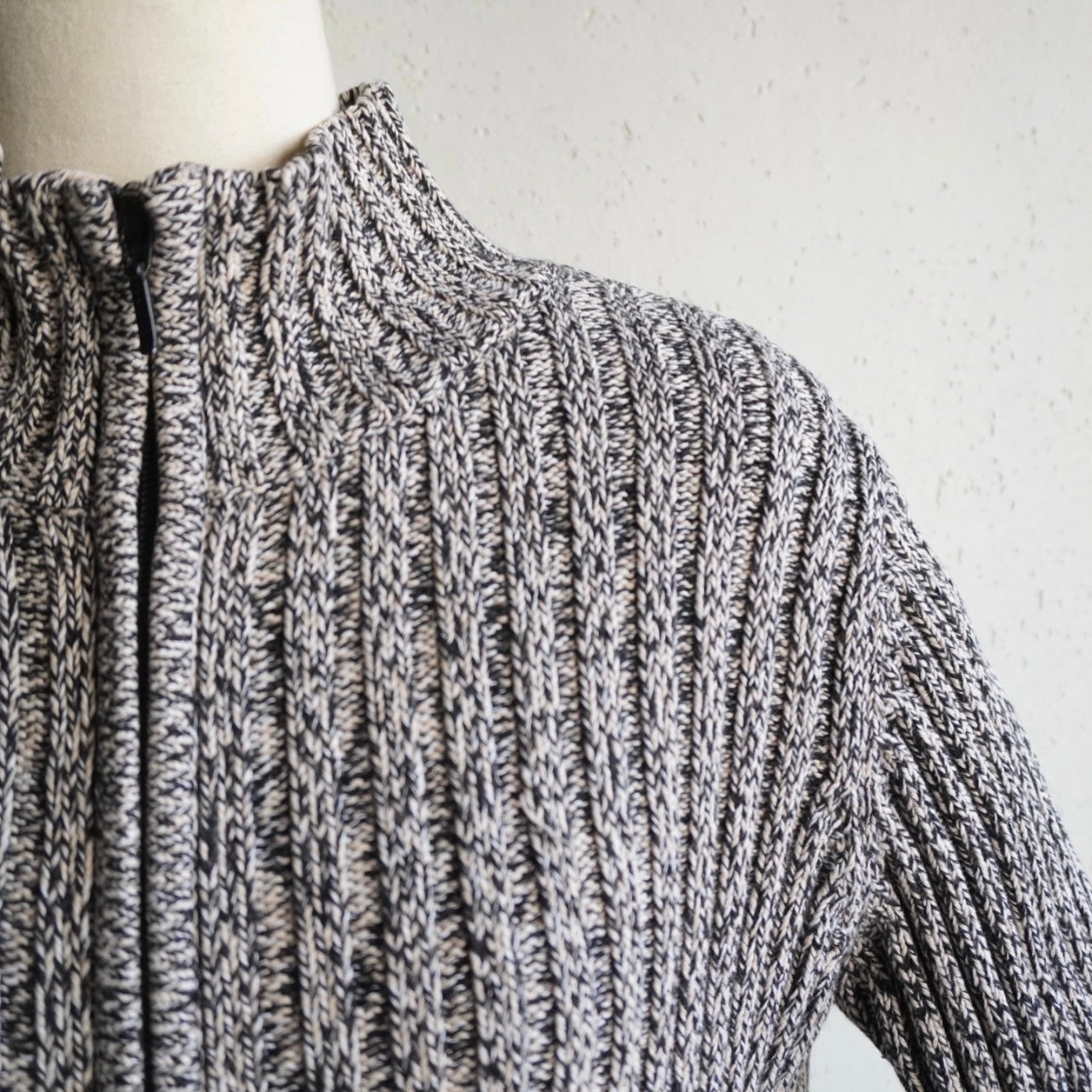 90s Cotton Knit Zip Top