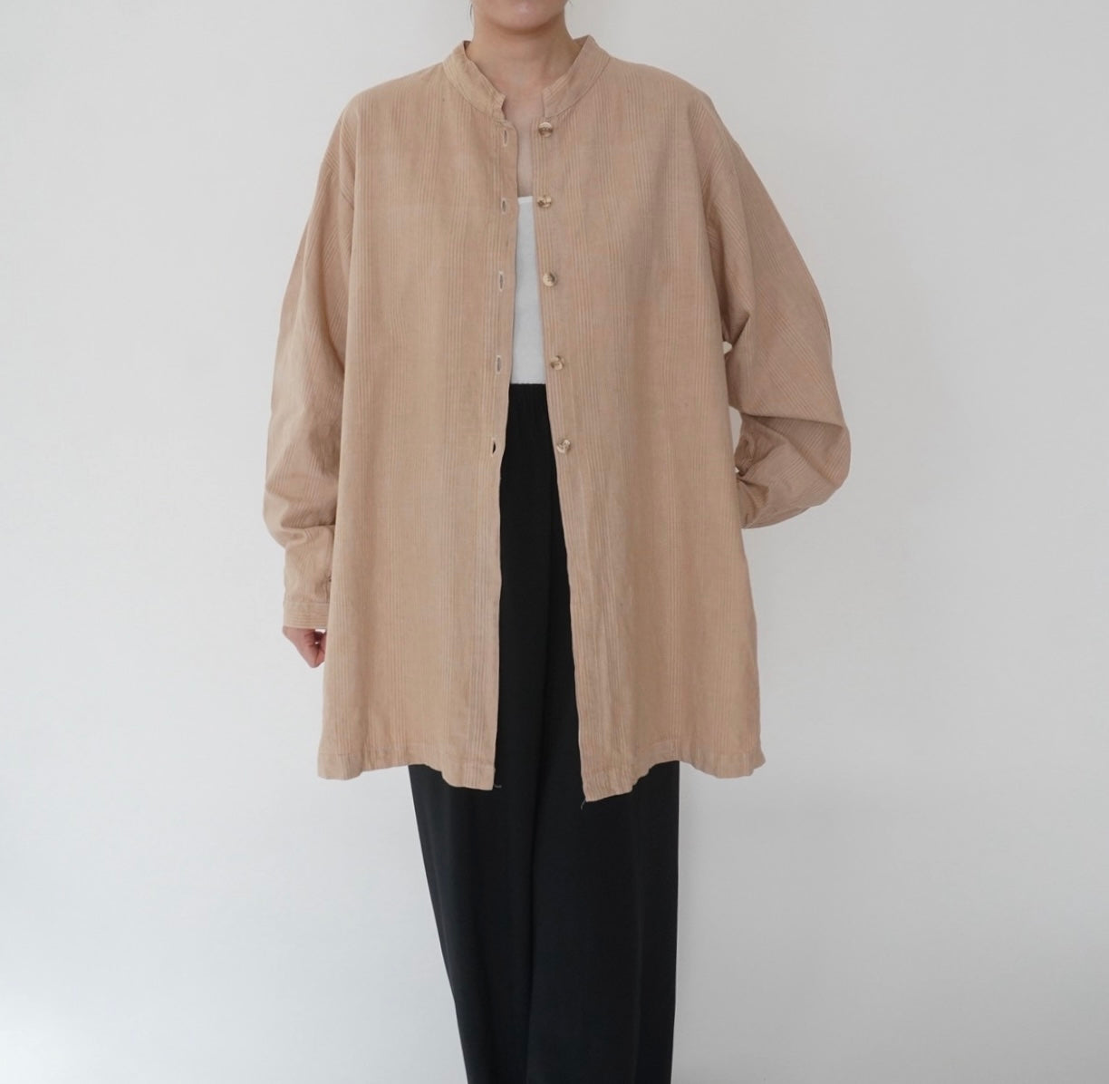 90s Linen x Cotton Shirt Made in USA