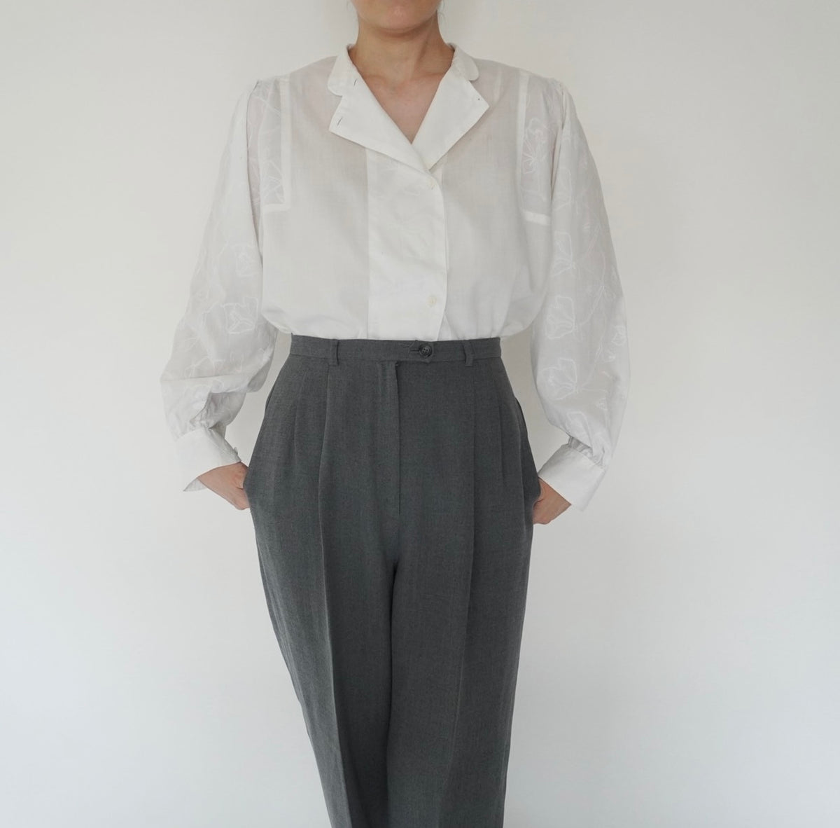 80s Embroidery Blouse