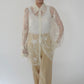 90s Embroidery Sheer Shirt