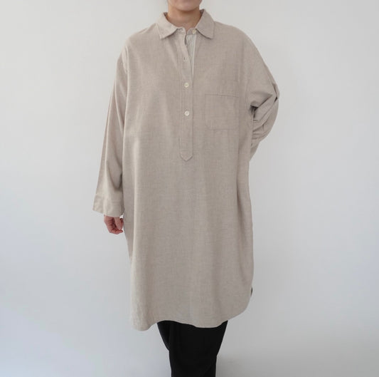 90s ”L.tavernier” Cotton Long Shirt Made in France