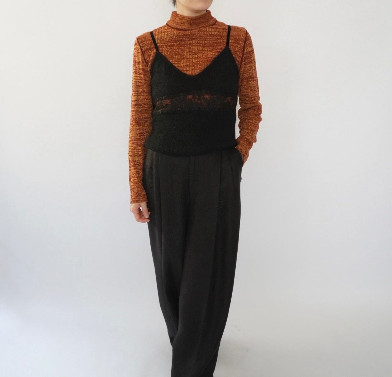 90s Lace Design Mohair Camisole Top