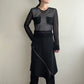 90s Zipped Design Skirt Made in France