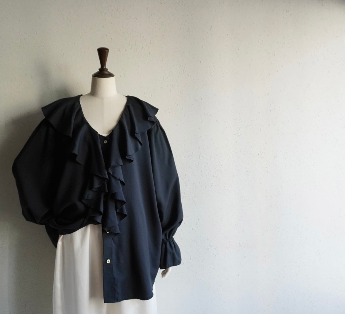 90s Ruffle Blouse Made in USA