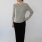 90s Gray Striped Top