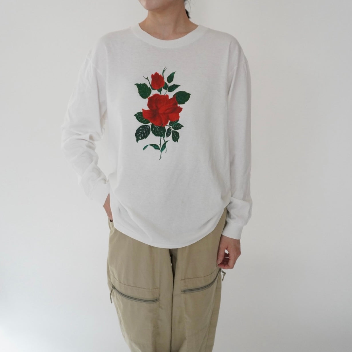 90s Printed Long T-shirt Made in USA