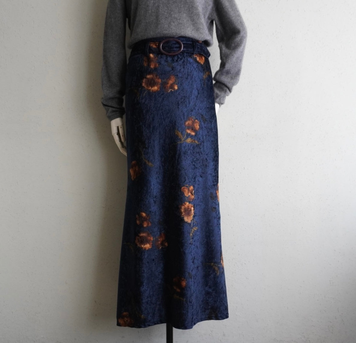 90s Printed Velor Skirt Made in Italy