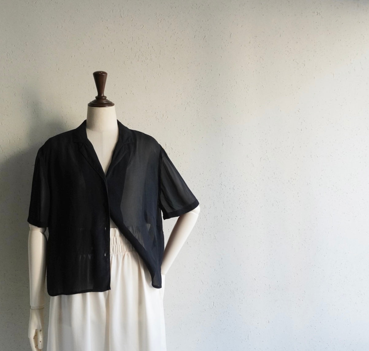 90s EURO Black Sheer Shirt