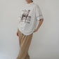 90s  Zebra Printed Mock Neck T-shirt