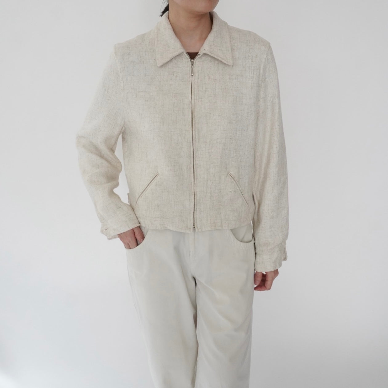 90s Ivory Jacket Made in USA