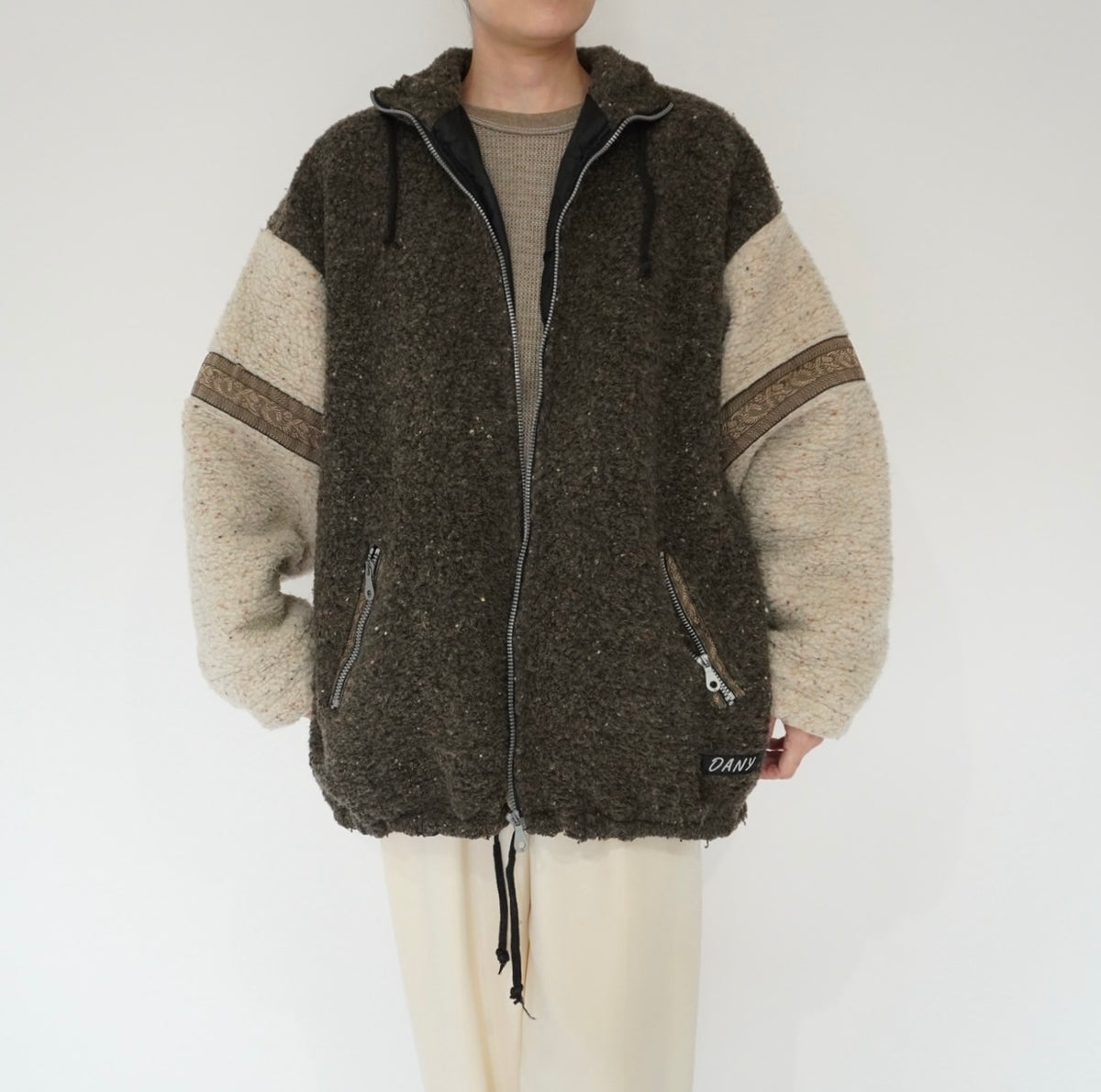 90s Design Fleece Jacket Made in Italy