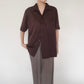 80s Brown Striped Shirt
