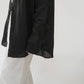 90s Black Linen Shirt