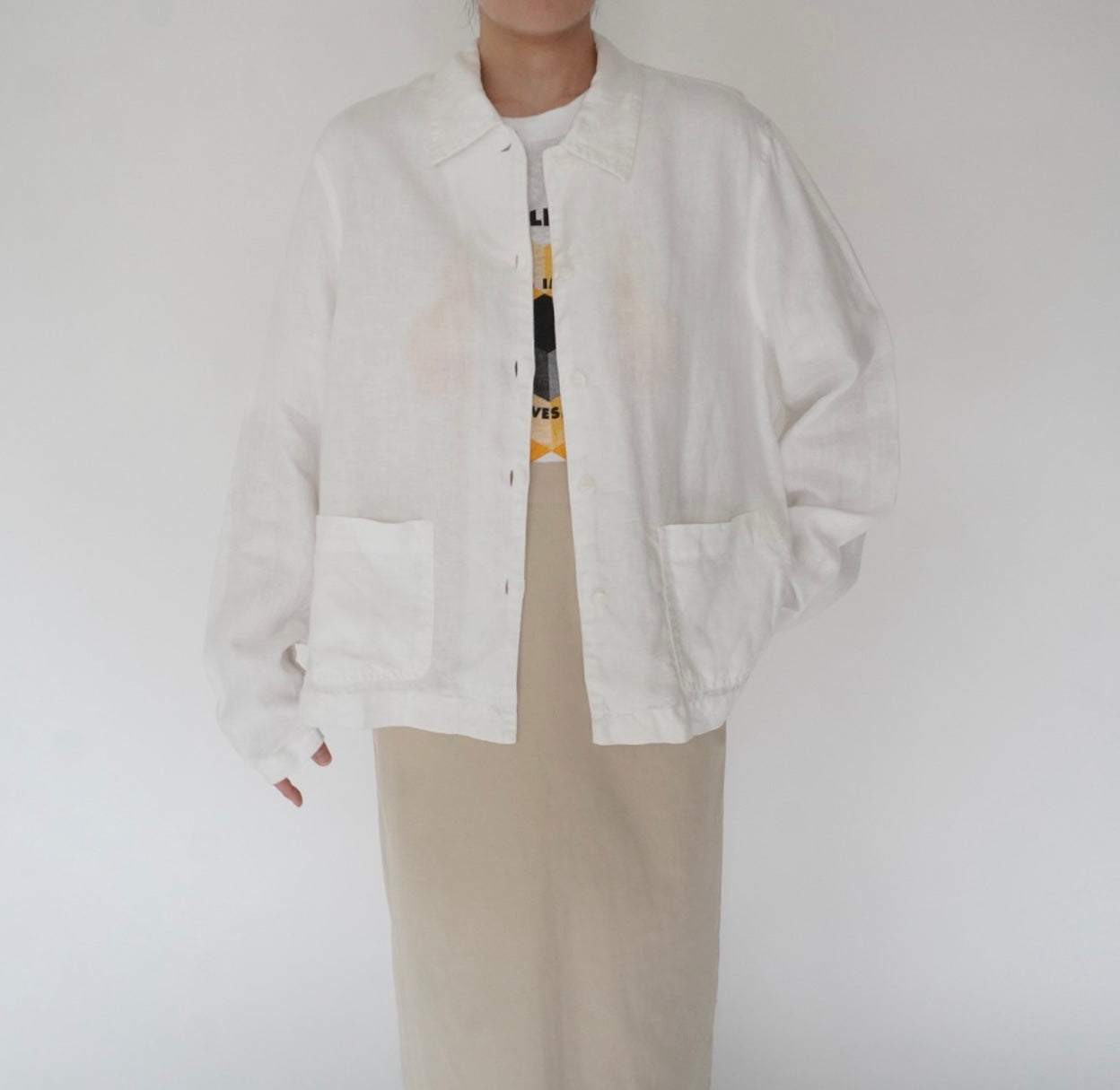 90s Linen Jacket Made in USA
