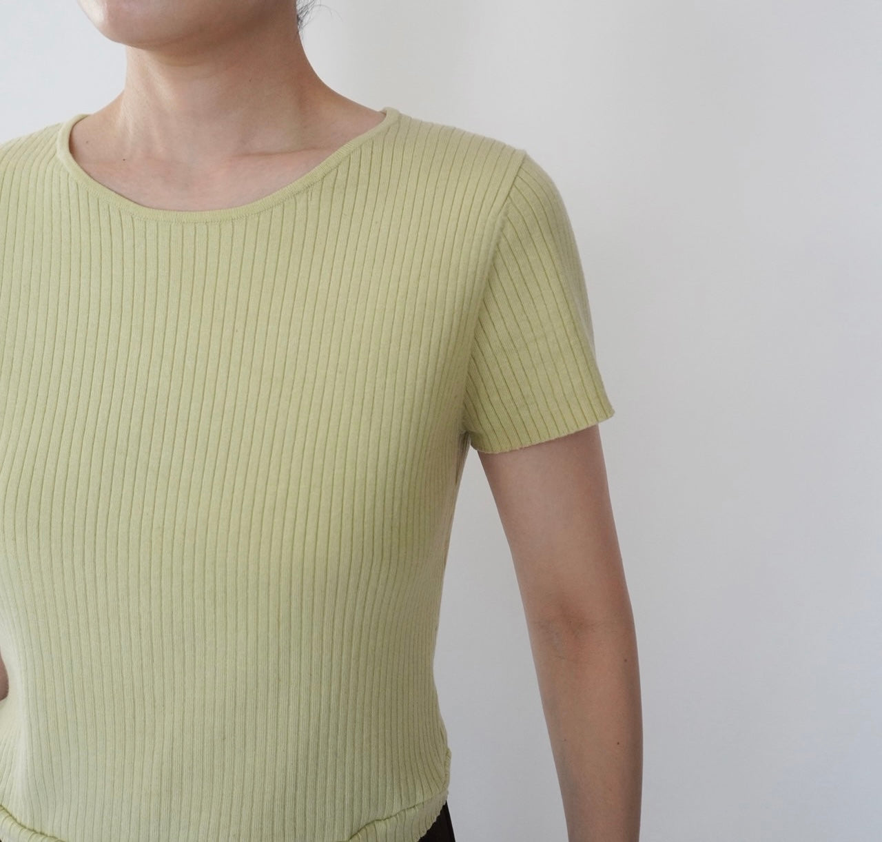 90s Silk Ribbed Top