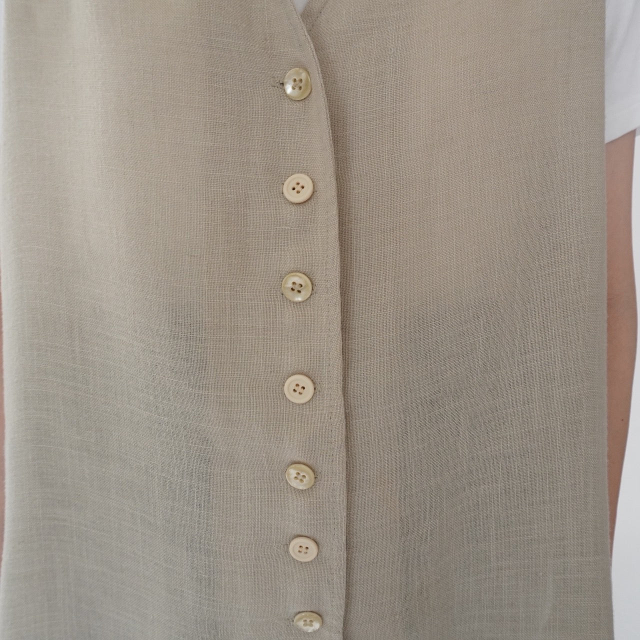 90s Beige Vest Made in USA
