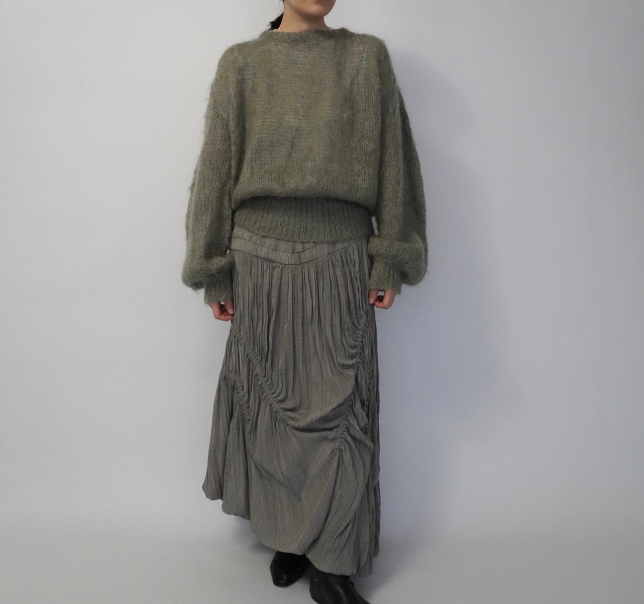 80s Sage Gray Knit