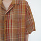 90s Linen Plaid  Shirt