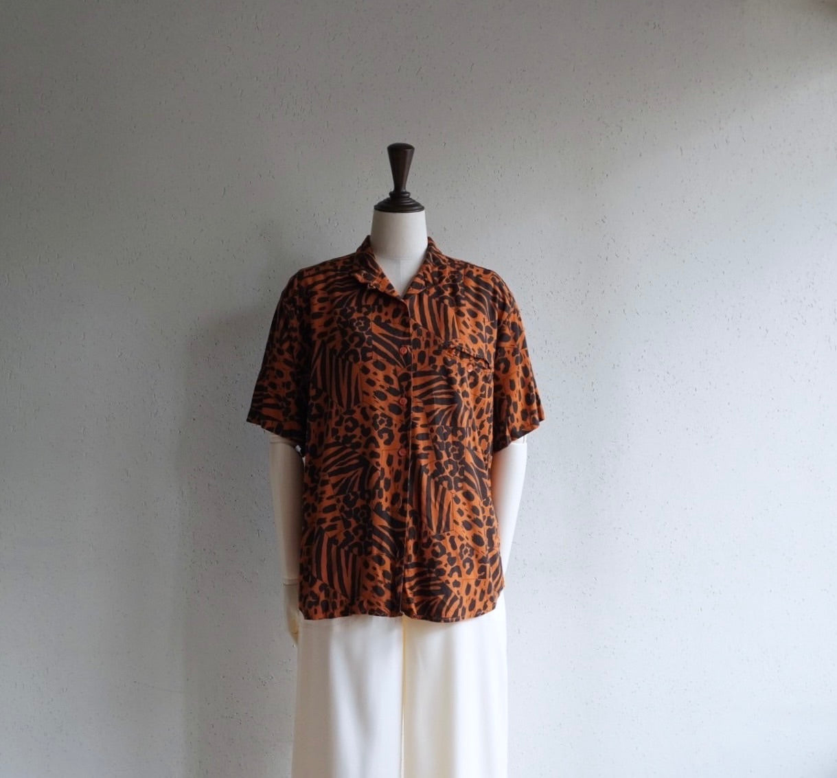 90s Printed Rayon Shirt