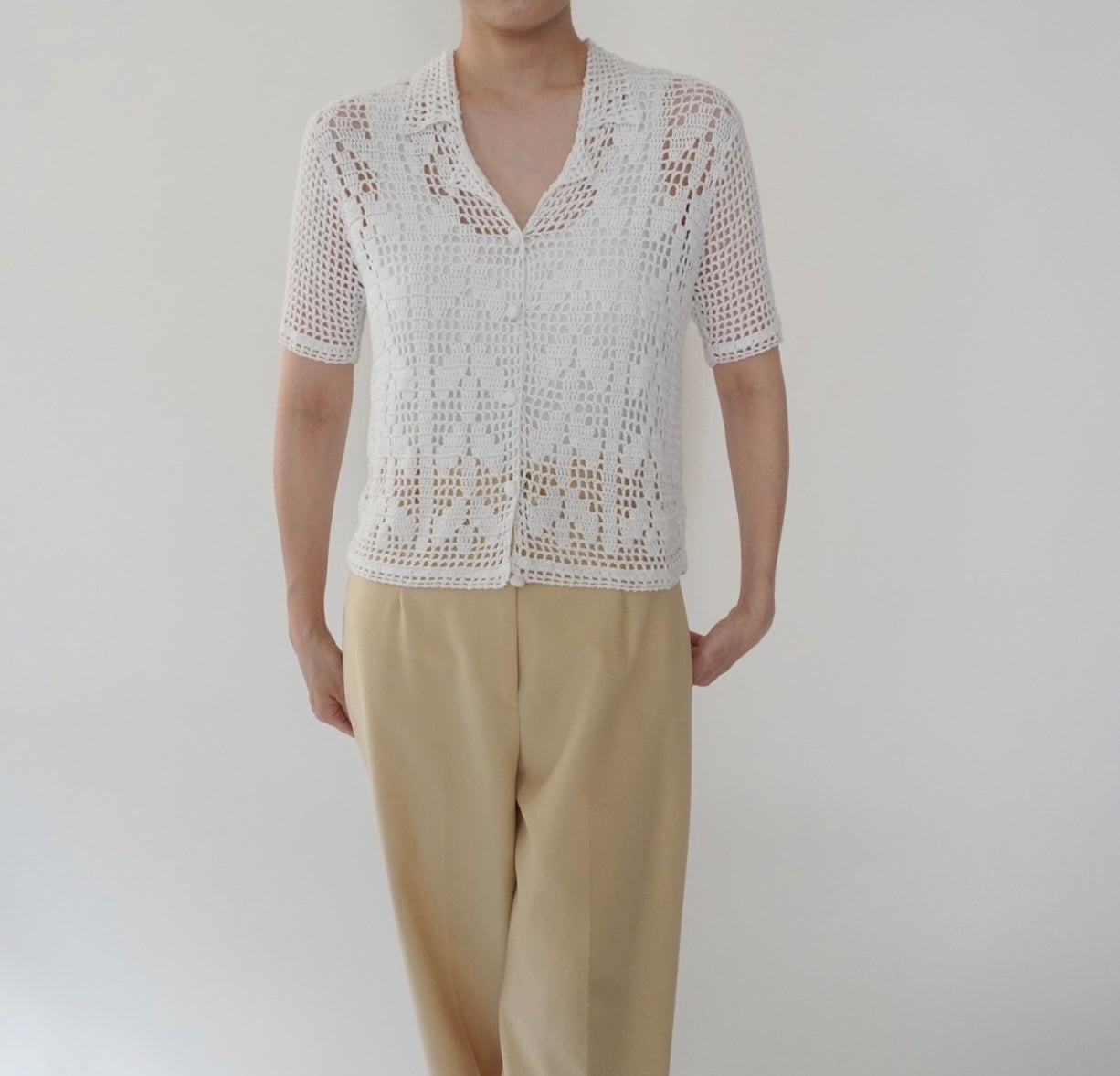 90s Crochet Shirt