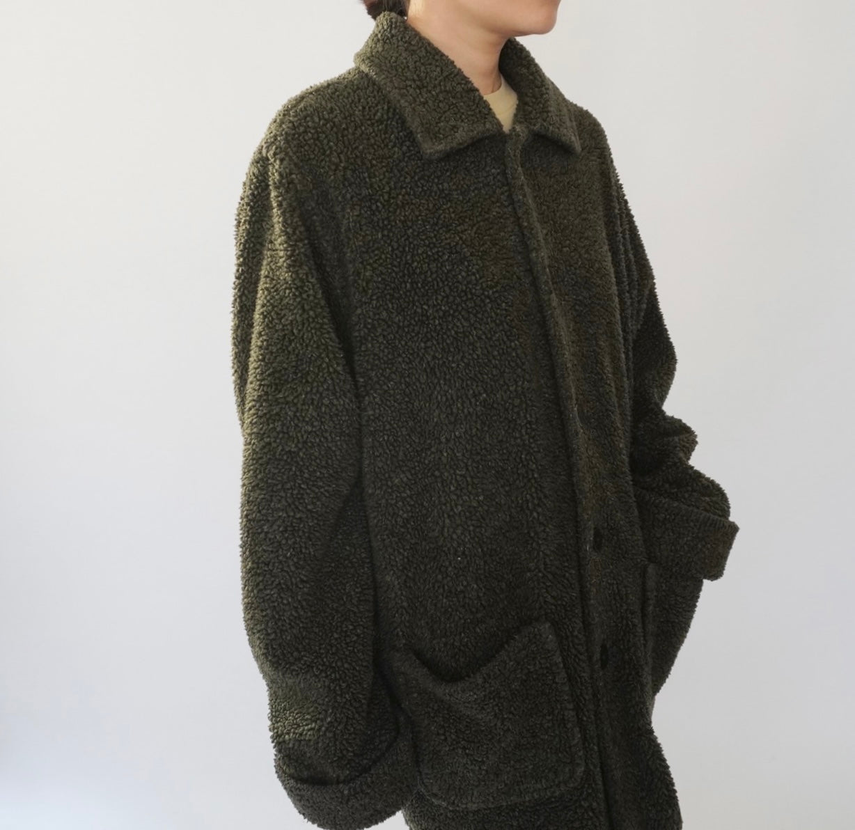 90s Fleece Shirt Jacket Made in USA