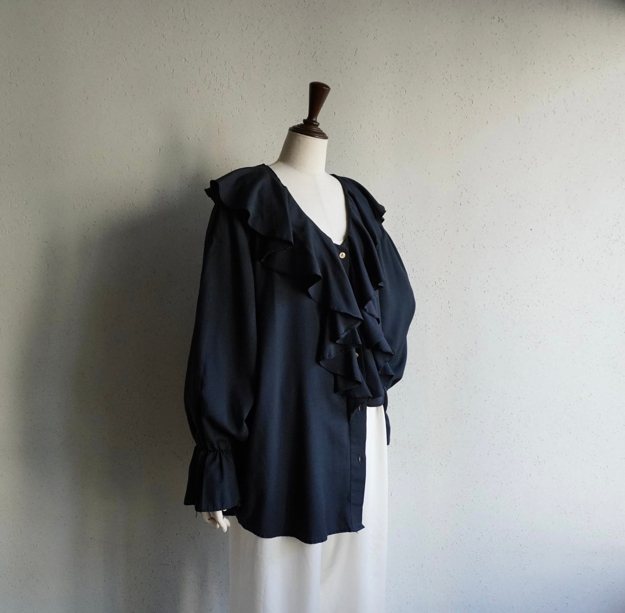 90s Ruffle Blouse Made in USA
