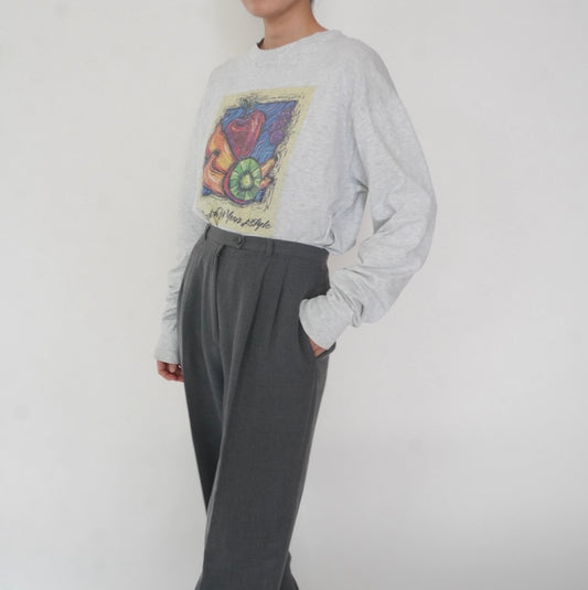 90s Printed Long Sleeves T-shirt Made in USA