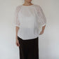80s Cut Lace Design Blouse