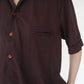 80s Brown Striped Shirt