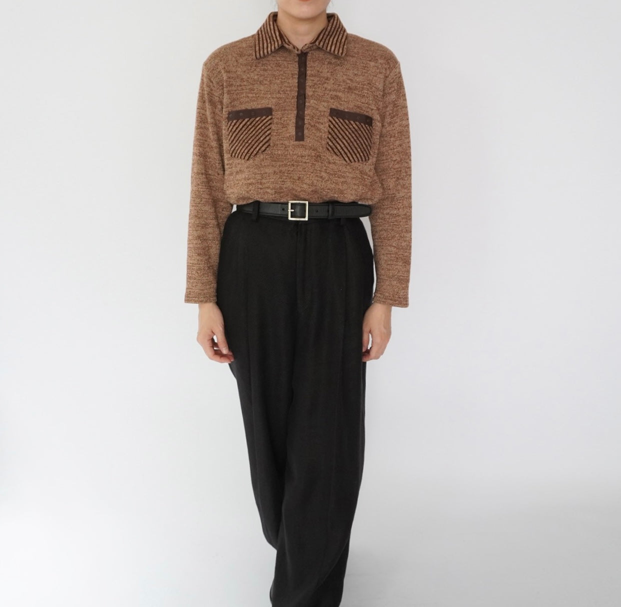 90s Brown Design Top