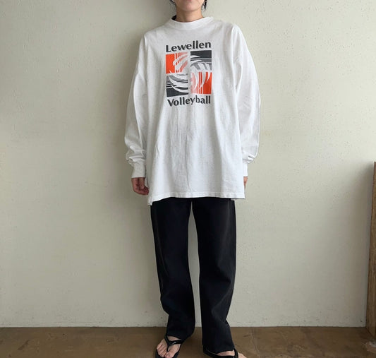 90s Printed Long T-shirt Made in USA