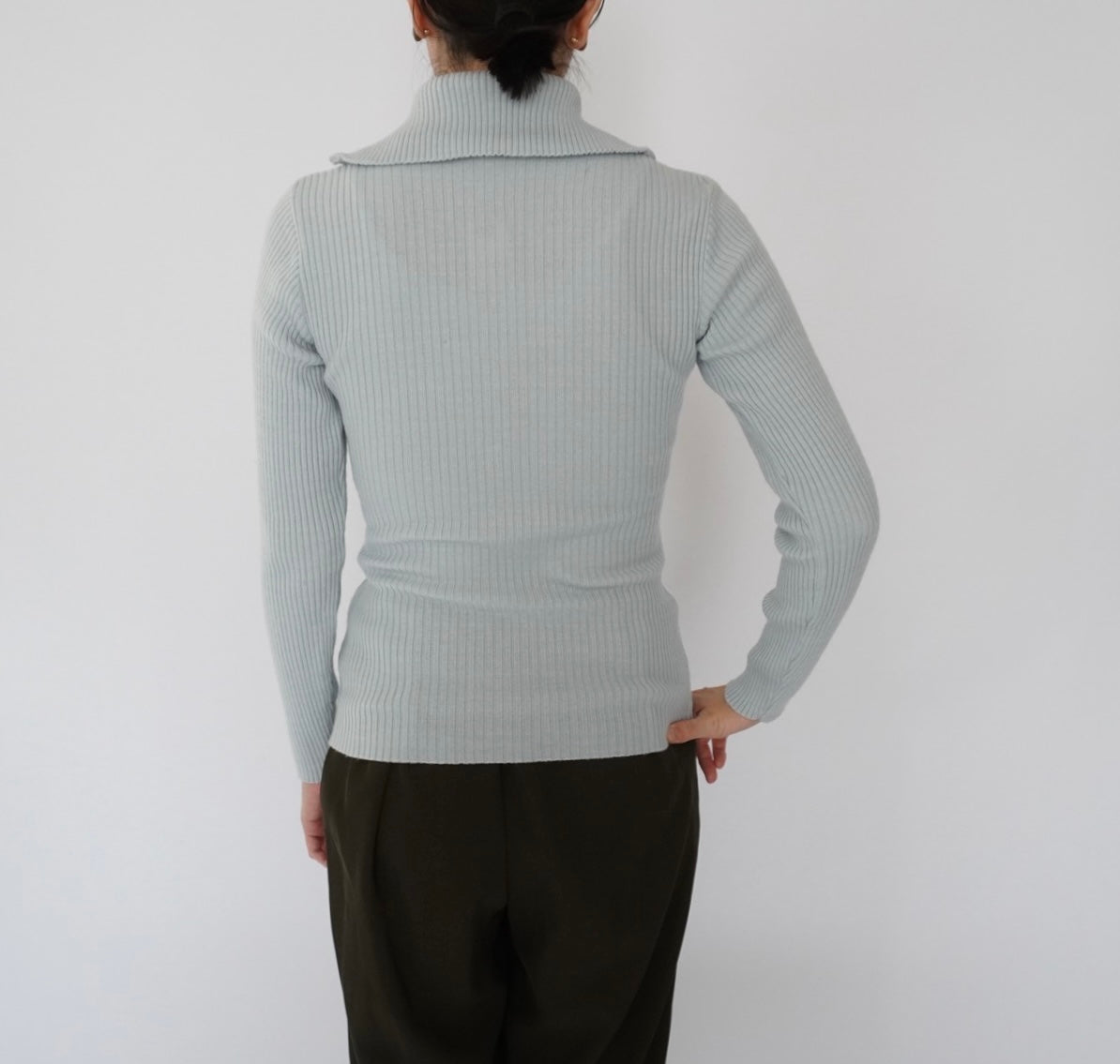 90s Design Ribbed Top Made in Italy