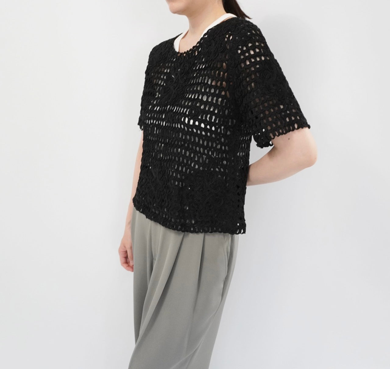90s Cord Lace Top