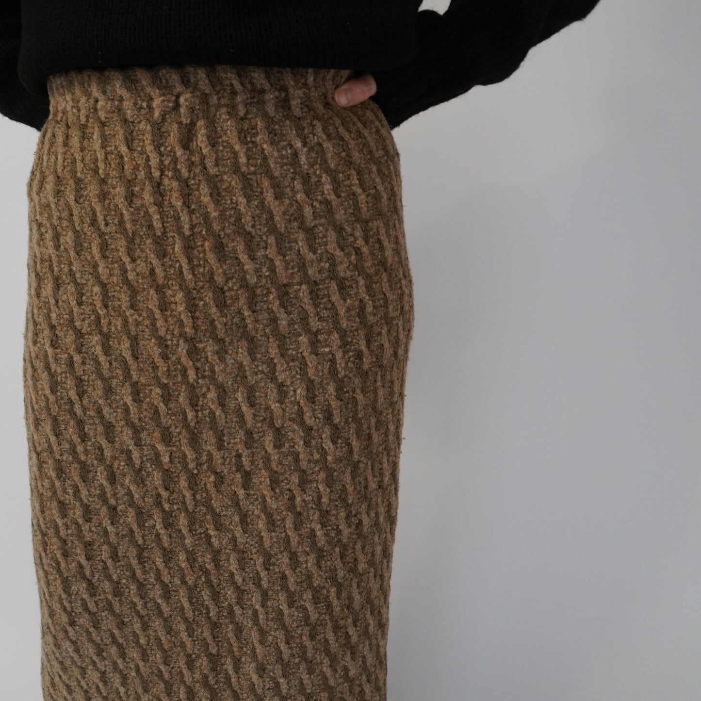 80s Pattern Knit Skirt