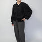 90s Black Design Knit Cardigan