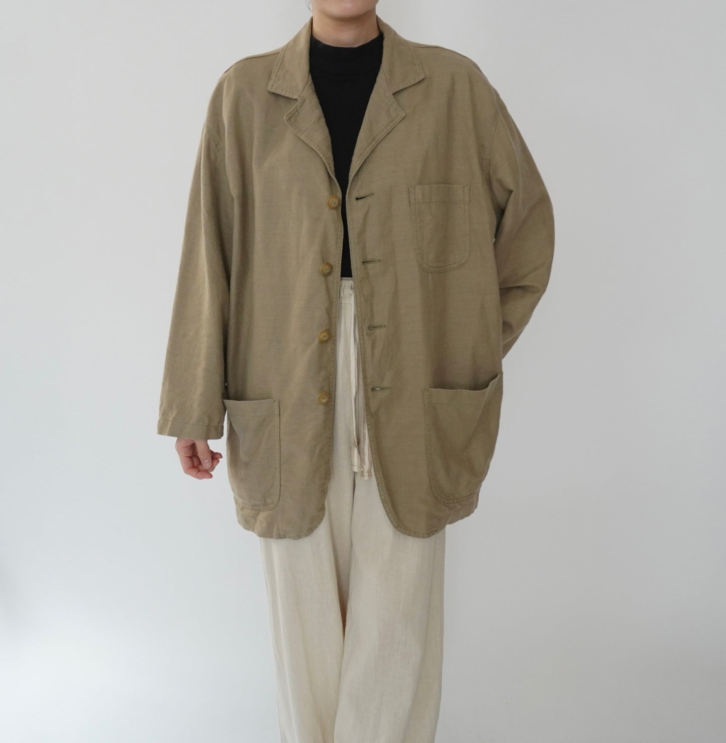 90s Cotton x Linen Light Jacket
