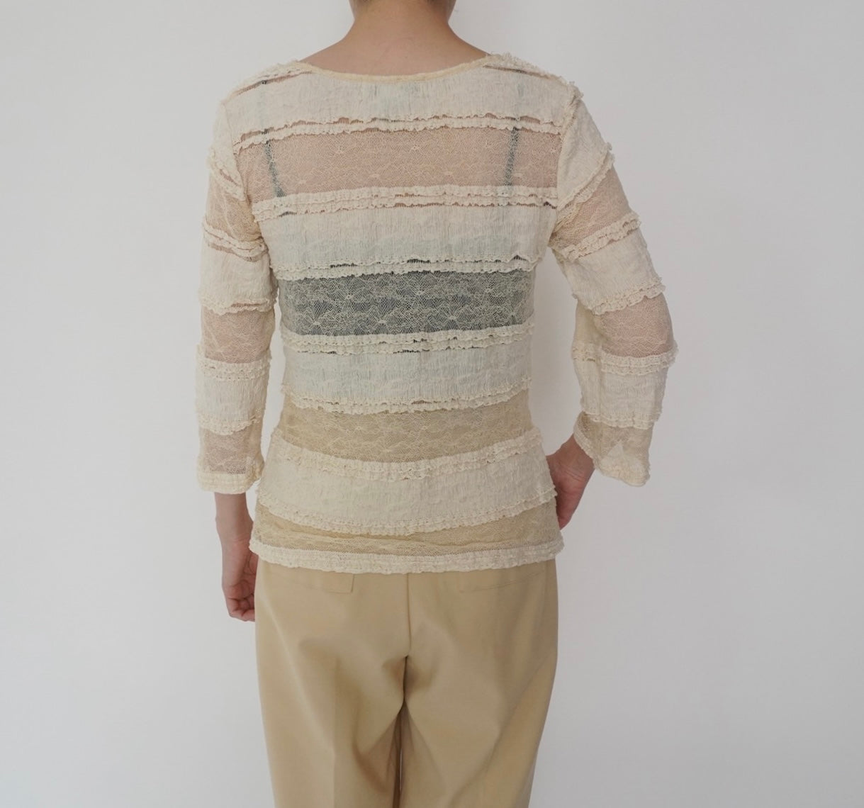 90s Sheer Lace Design Top